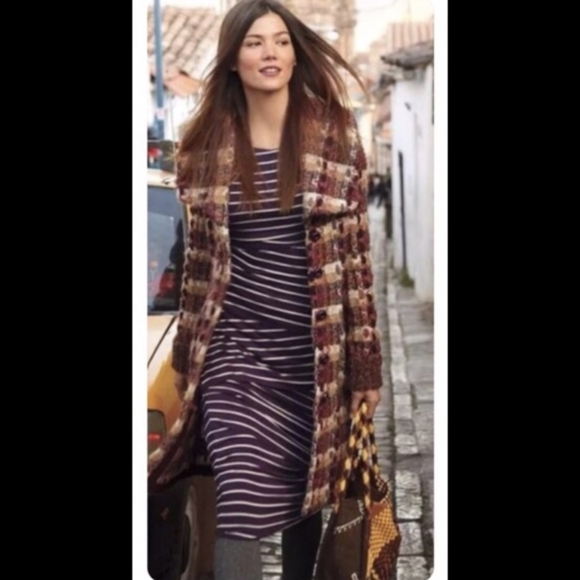 anthropologie CHARLIE & ROBIN marled sweater coat S M - Picture 2 of 13